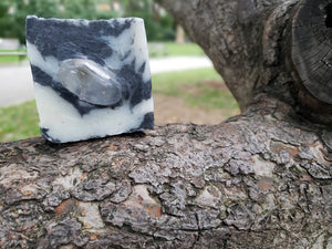 Rebirth: Coconut Charcoal, Eucalyptus and Clear Quartz Soap Bar