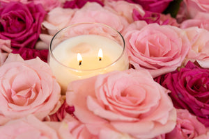 Infinite Gratitude: Rose Geranium and Rose Quartz Soy Candle